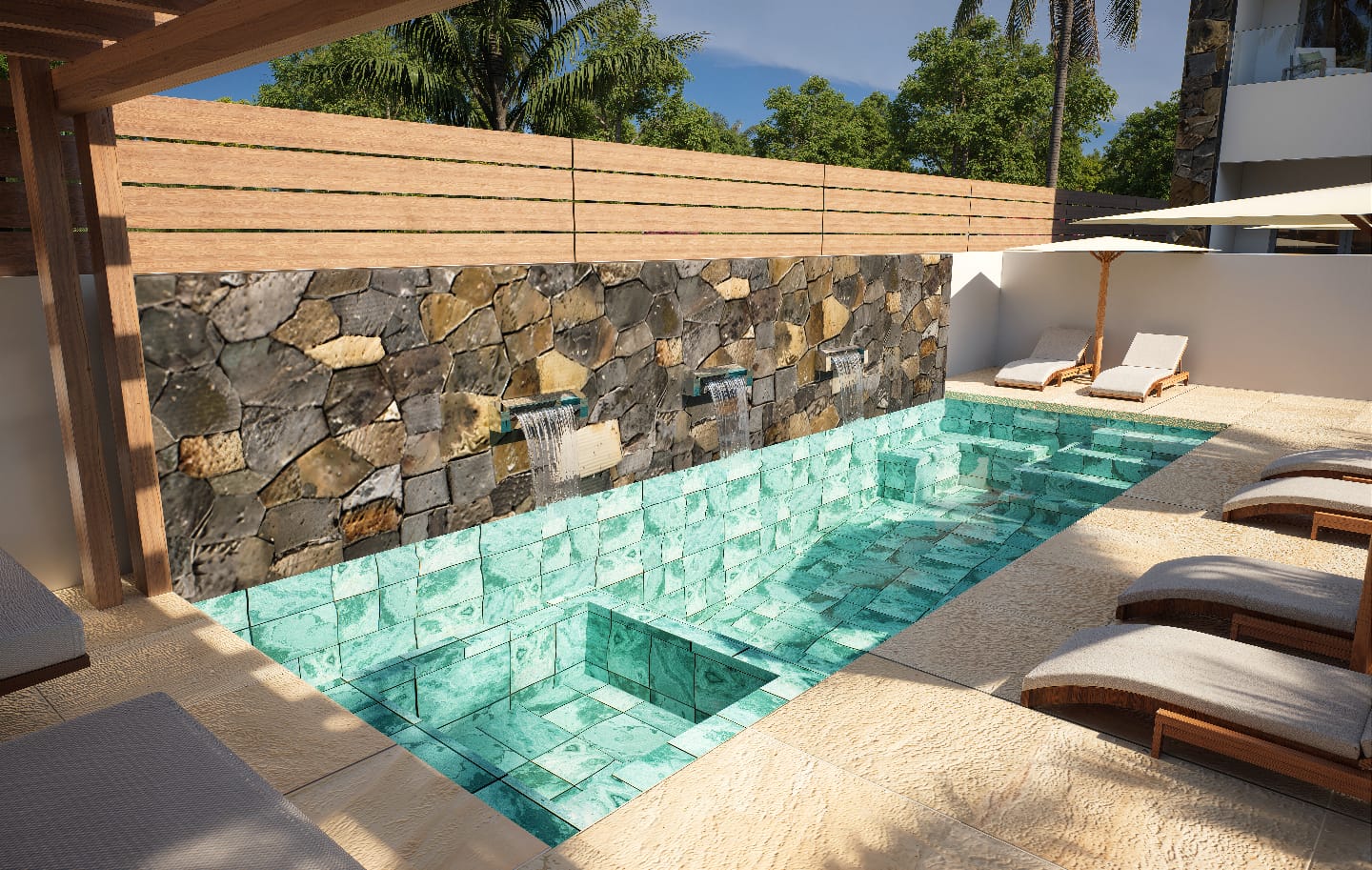 nouvelle résidence d'appartements de luxe PALM PRESTIGE à Mont Choisy proche Golf et Grand baie à l'île Maurice