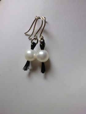 925-Sterlingsilber mit Pferdehaar, echte Perle