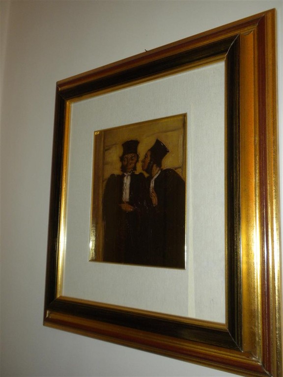 Omaggio a Daumier.Olio. "Falso d'autore"- Studio alla "stanza degli stivali"