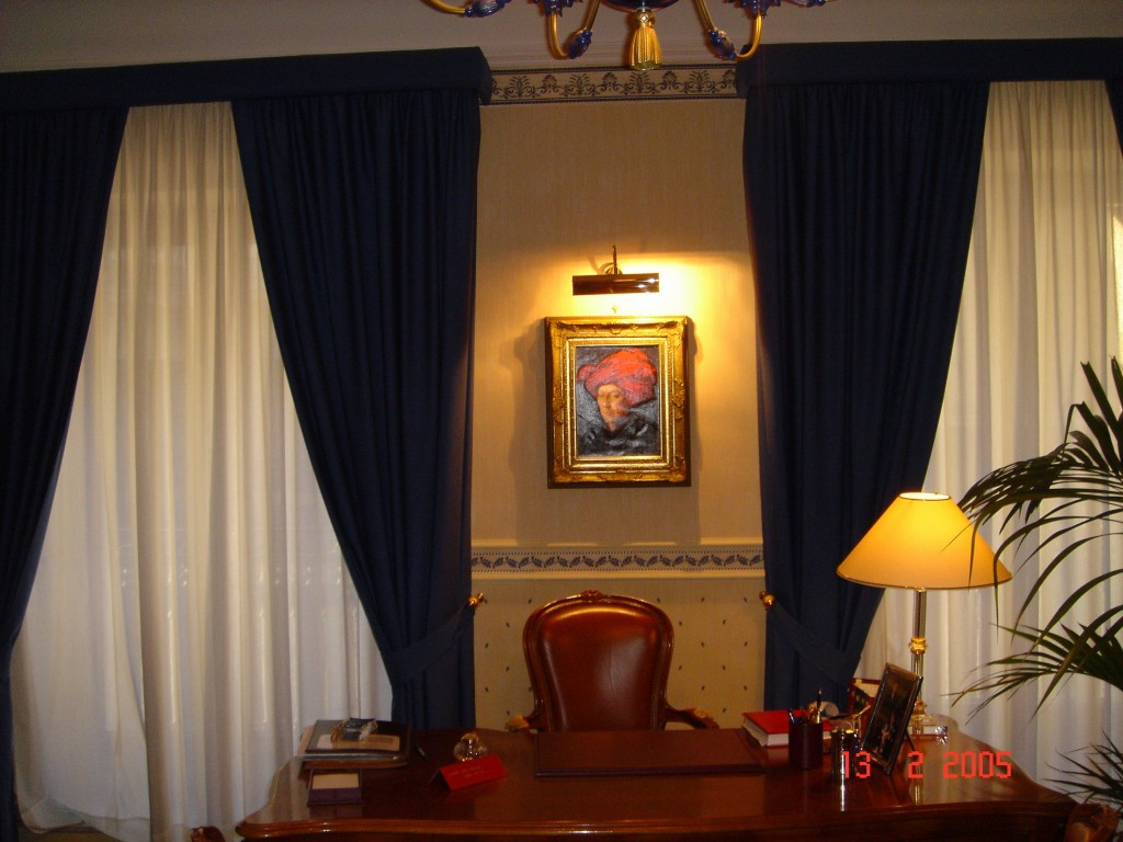 Lo studio privato. Gabinetto. Jan Van Eyck - Uomo con turbante rosso  1433 "Falso d'autore" (originale: National Gallery London).
