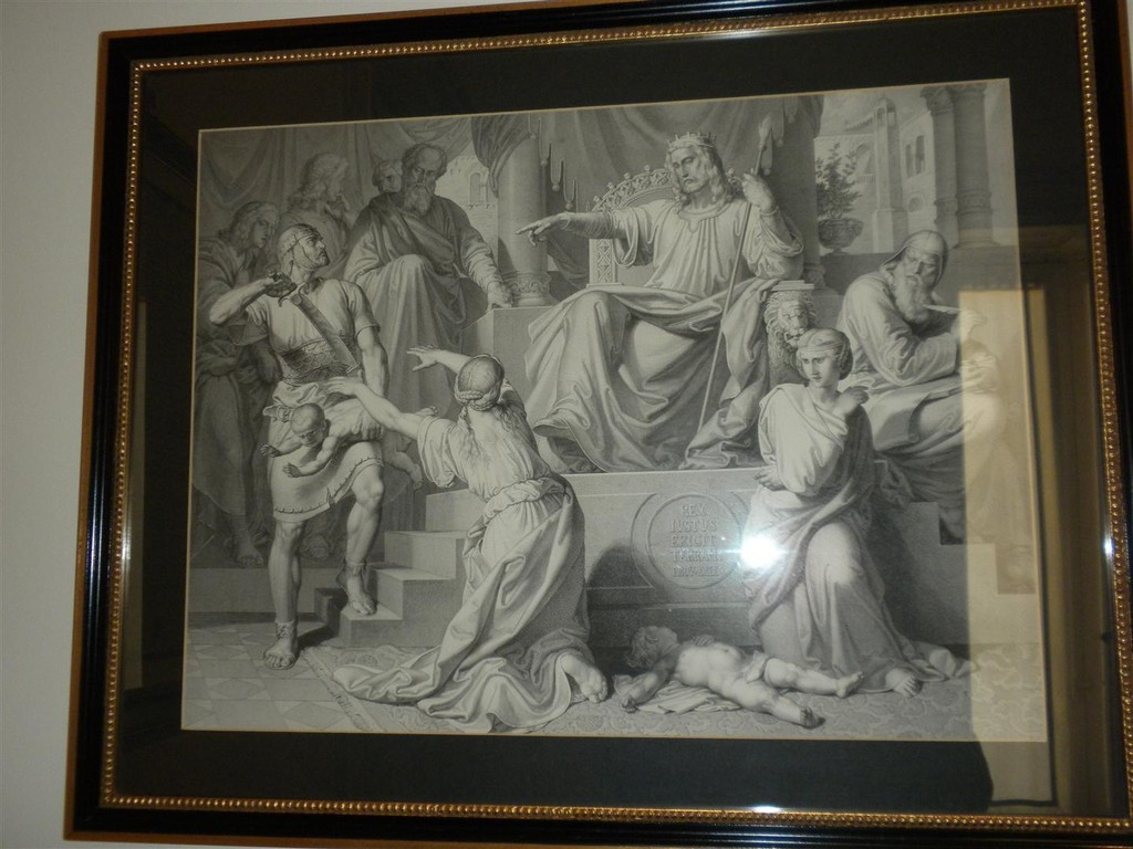 Il giudizio di Salomone - Stampa Vienna primi '900