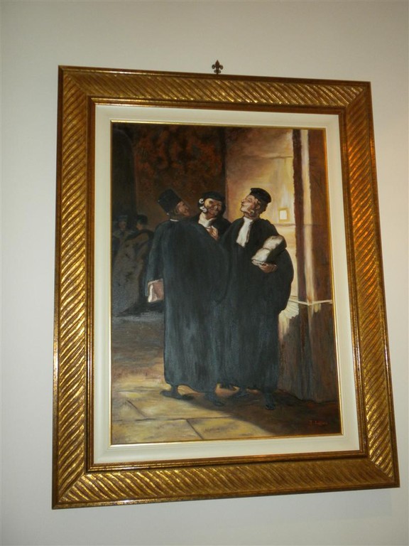 Omaggio a Daumier.Olio. "Falso d'autore"- Studio alla "stanza degli stivali"