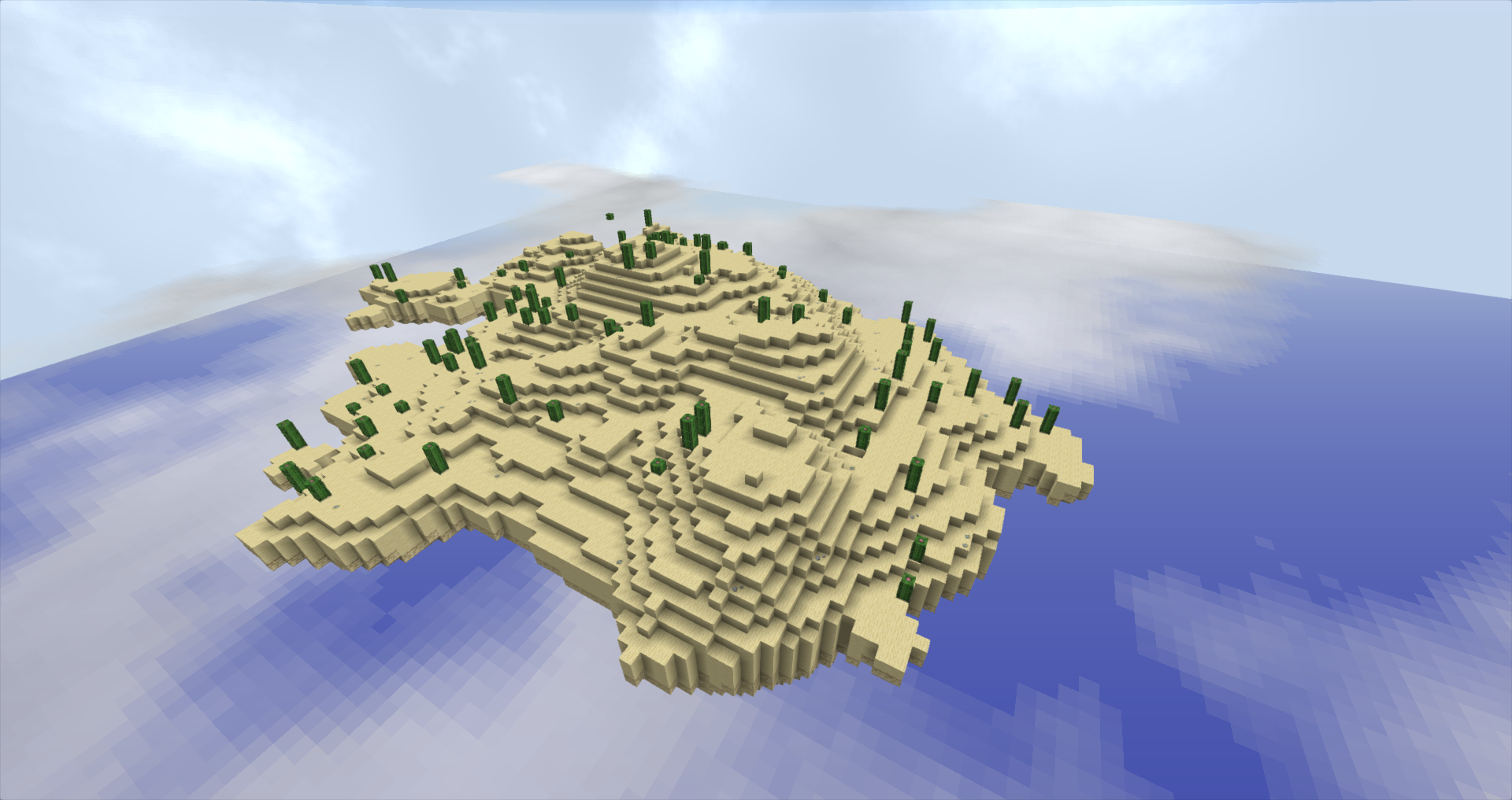 Eine Sandinsel der Skylands