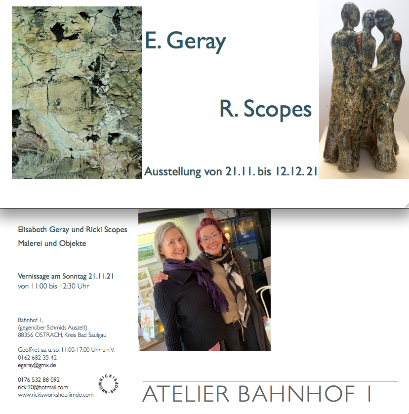 Exhibition in roomy 95 m2 Atelier in Ostrach.