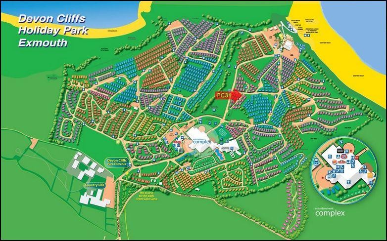 Devon Cliffs Holiday Park Map