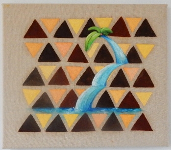 Hommage to the water Part III, 2014, 34 x 46 cm, Öl auf Hanf