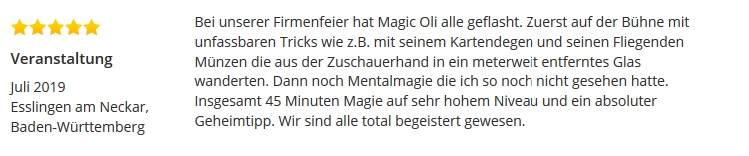 Zaubershows Stuttgart die ihre bezaubernden Zuschauer begeistern, Zauberer für stand up Entertainment Magic Oli Wonder in Stuttgart. Erleben sie die stand up & Bühnenshow mit dem Bühnenzauberer Stuttgart 