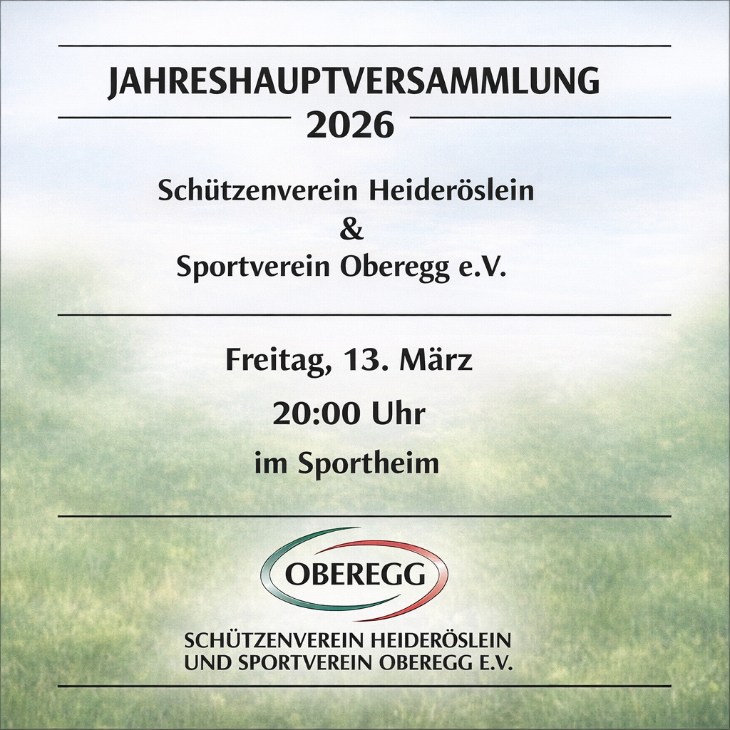 Jahreshauptversammlung 2026