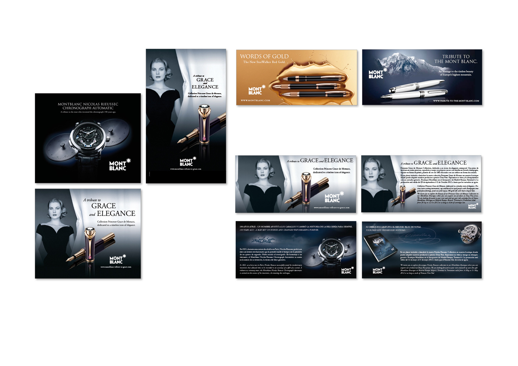 MONTBLANC | Travel Retail | Diverse Anzeigen, Plakate und Banner