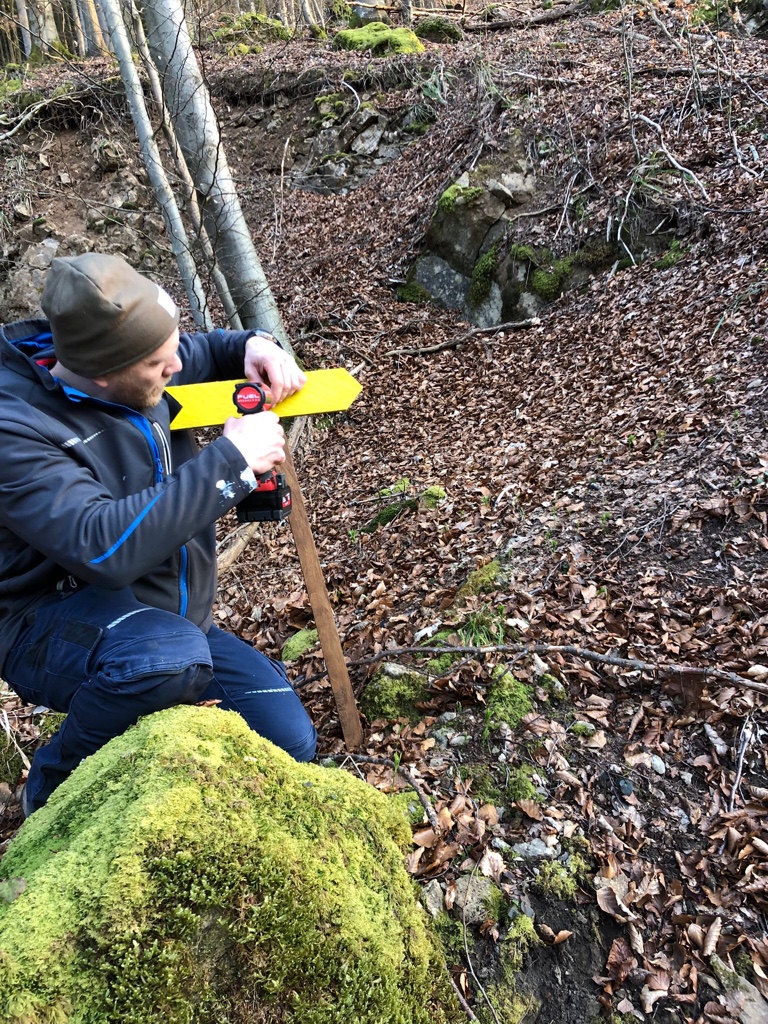 neue Wegweiser zu den Bogenschießständen