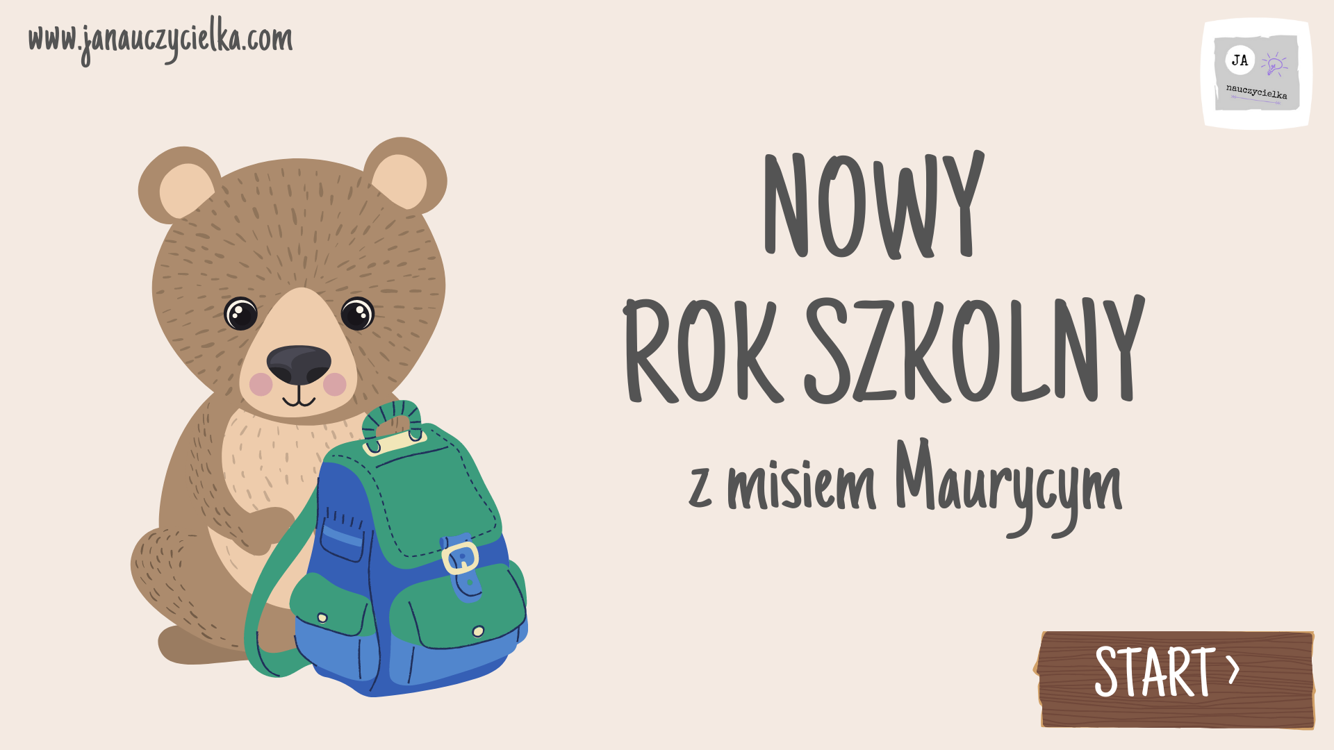 NOWY ROK SZKOLNY z misiem Maurycym