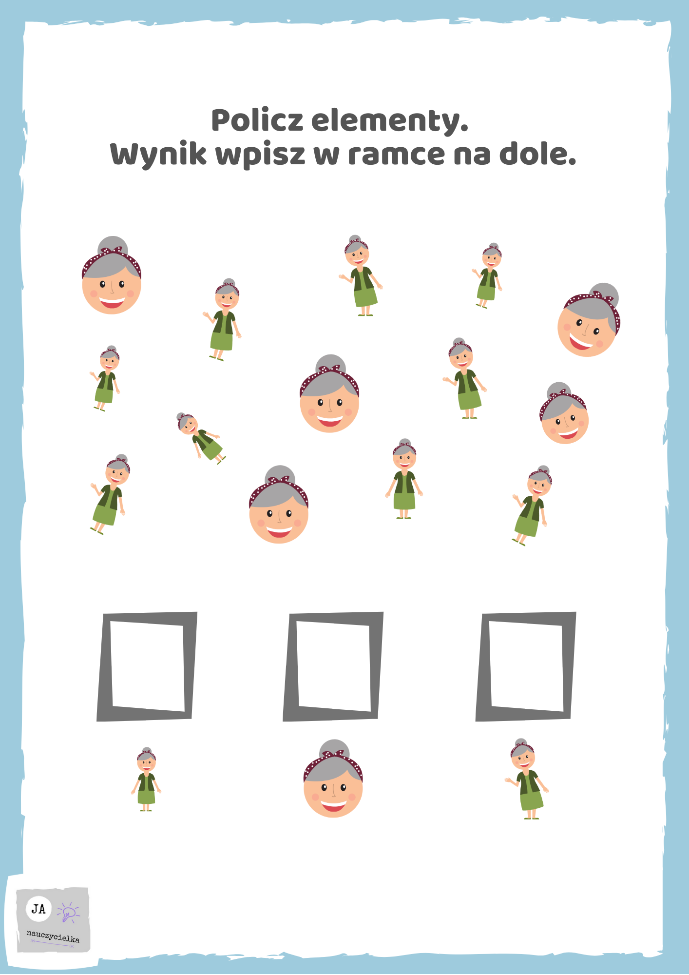 Babcia I Dziadek Karty Pracy Przedszkole Babcia i dziadek - karty pracy - janauczycielka