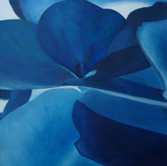 Blaue Hortensien lll - 60x60