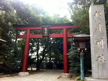 根津神社 鳥居 北参道