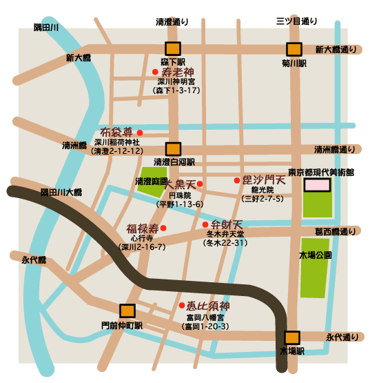 深川七福神 地図