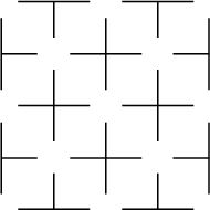 Illusione di Ehrenstein: si vedono dei cerchi che in realtà non esistono.