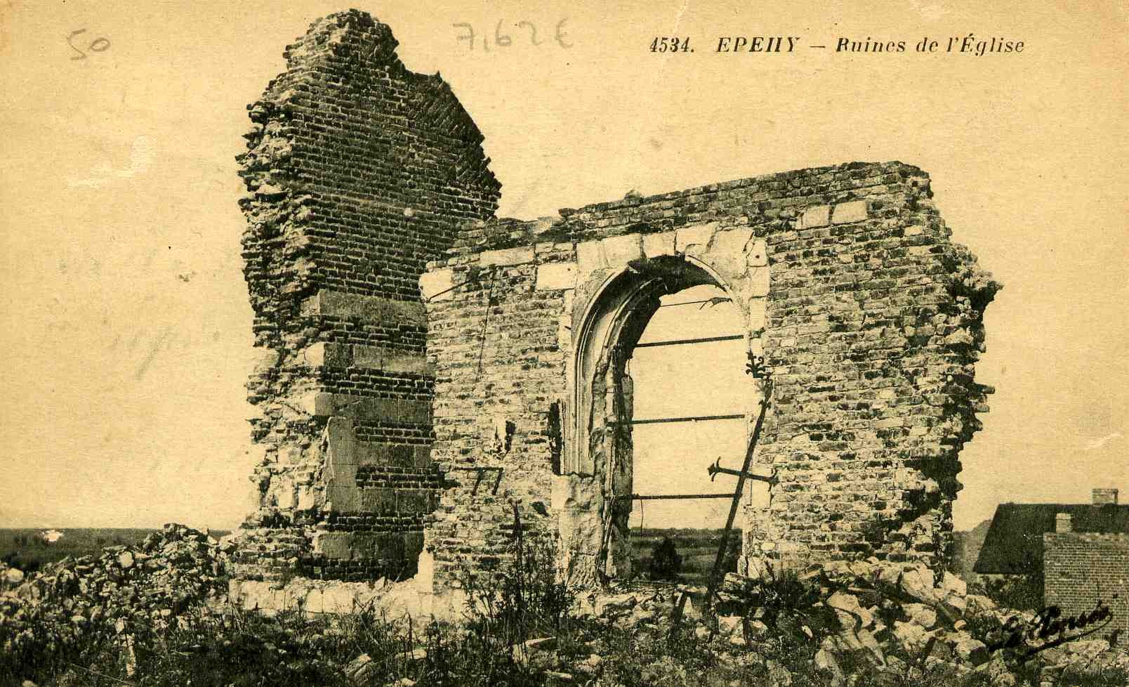 ce qu'il reste de l'église !