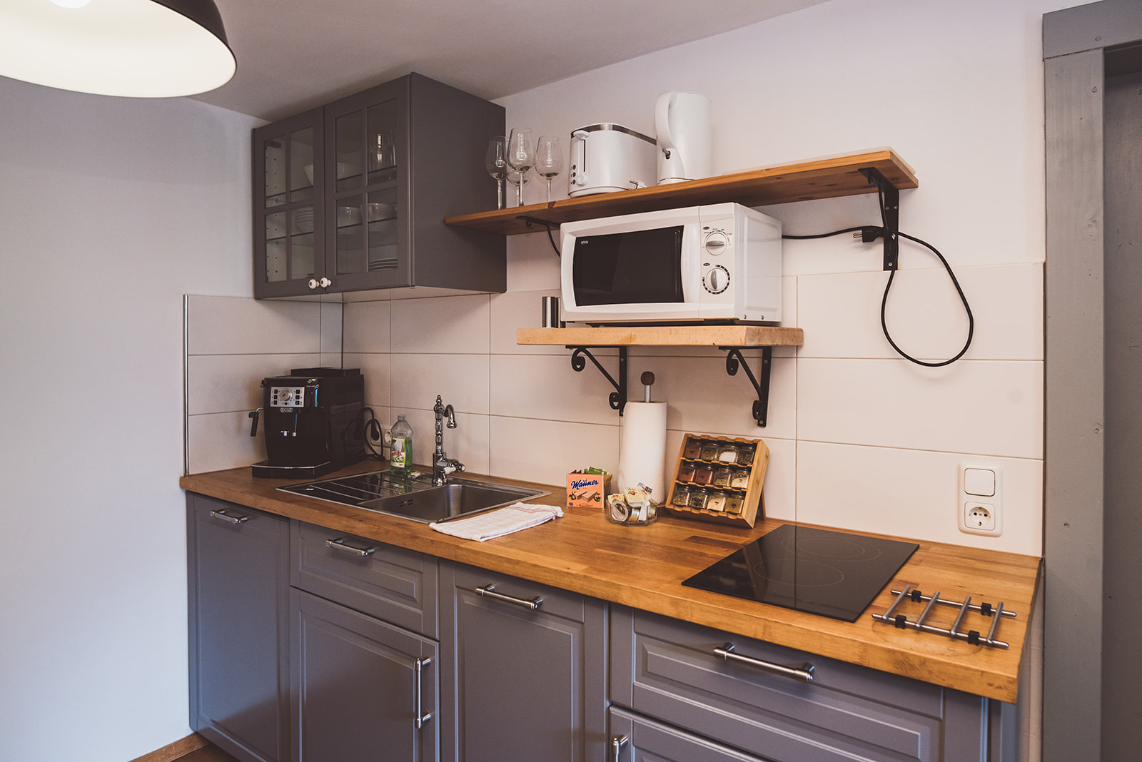 Küche Apartment mit Bergblick 