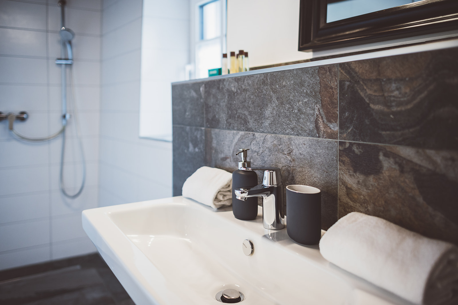 Badezimmer Apartment mit Infrarotsauna