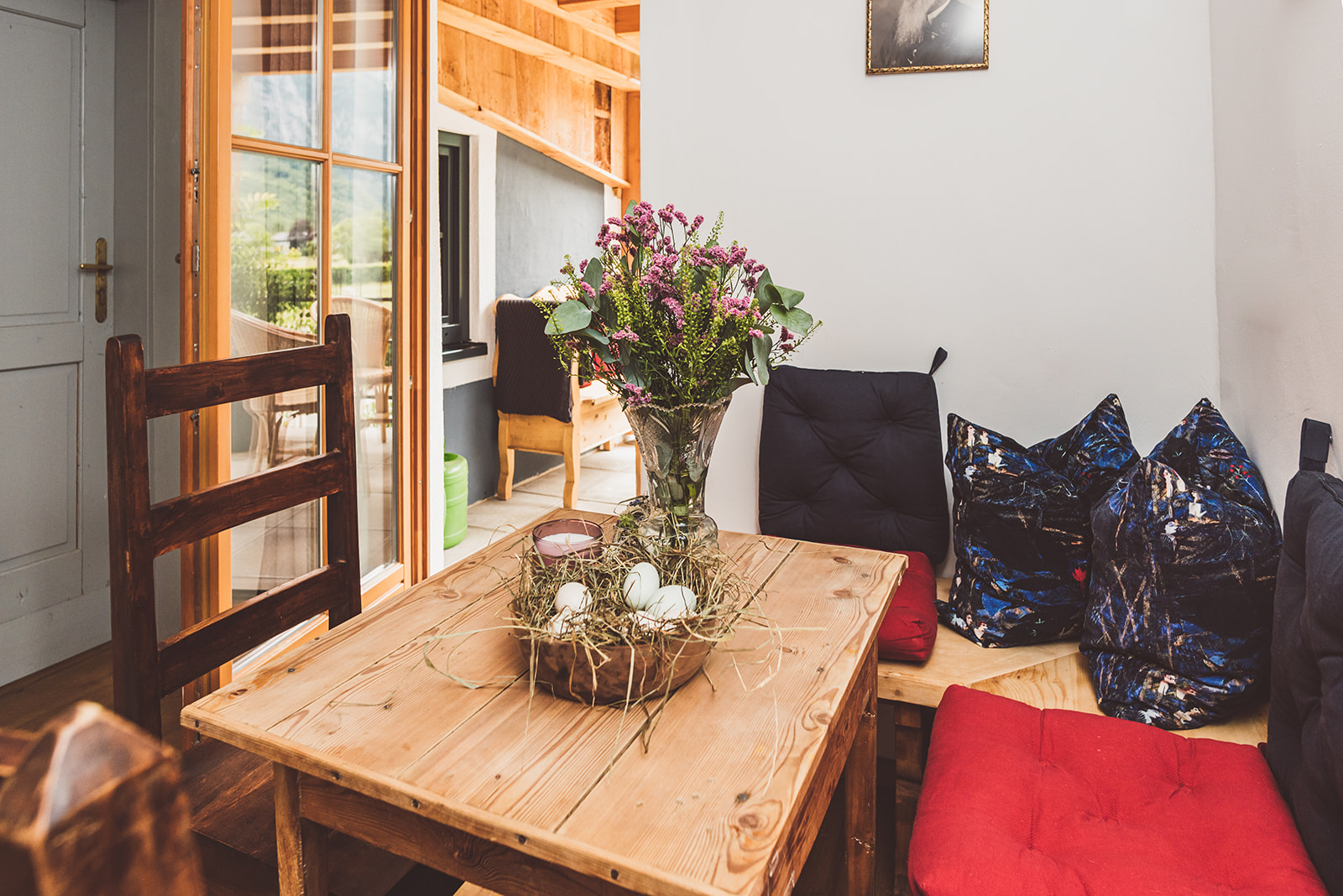 Essbereich Apartment mit Bergblick 