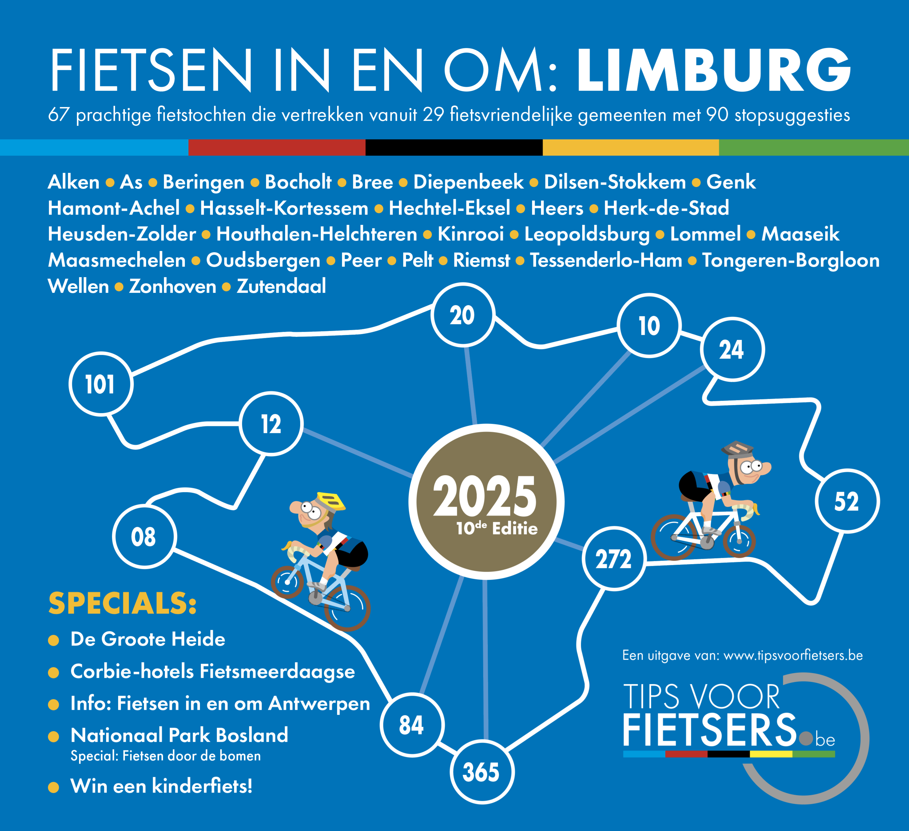 Gratis gids voor fietsers Fietsen in en om Limburg 2024