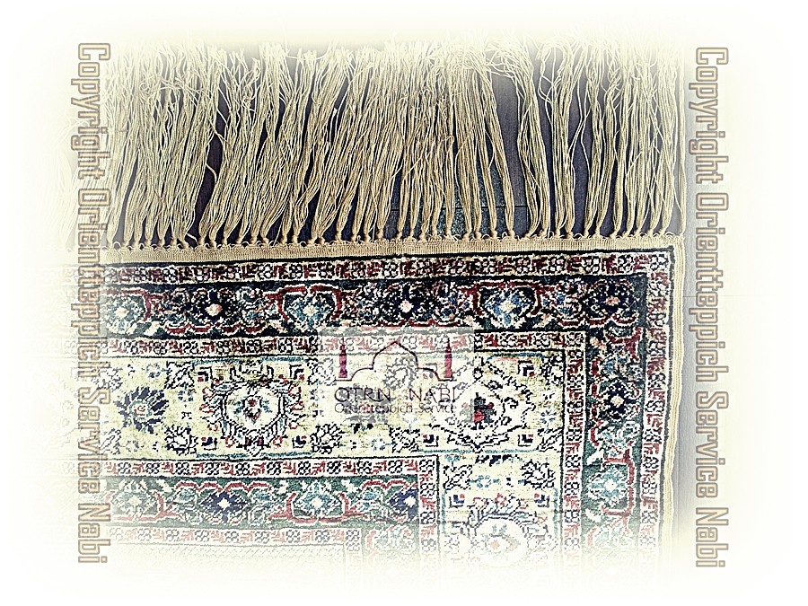 antike Kayseri Seiden Teppich Reparatur, (Bild 3)