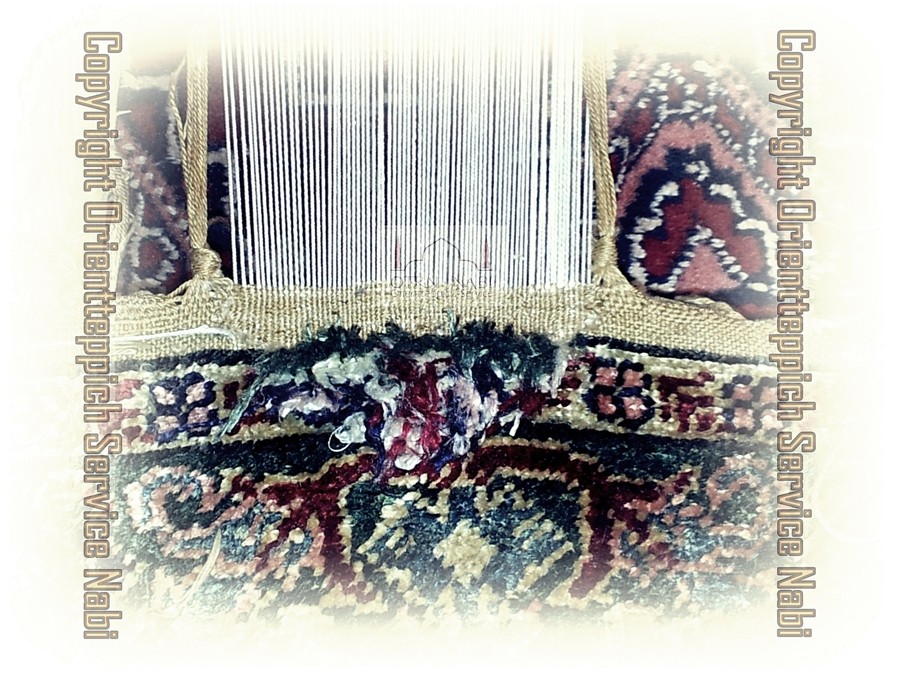 antike Kayseri Seiden Teppich Reparatur, (Bild 2)