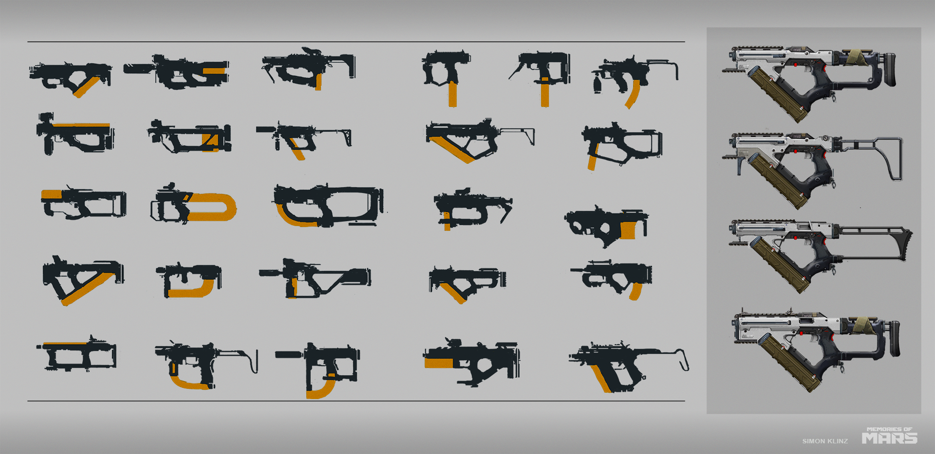 Submachine gun concepts.