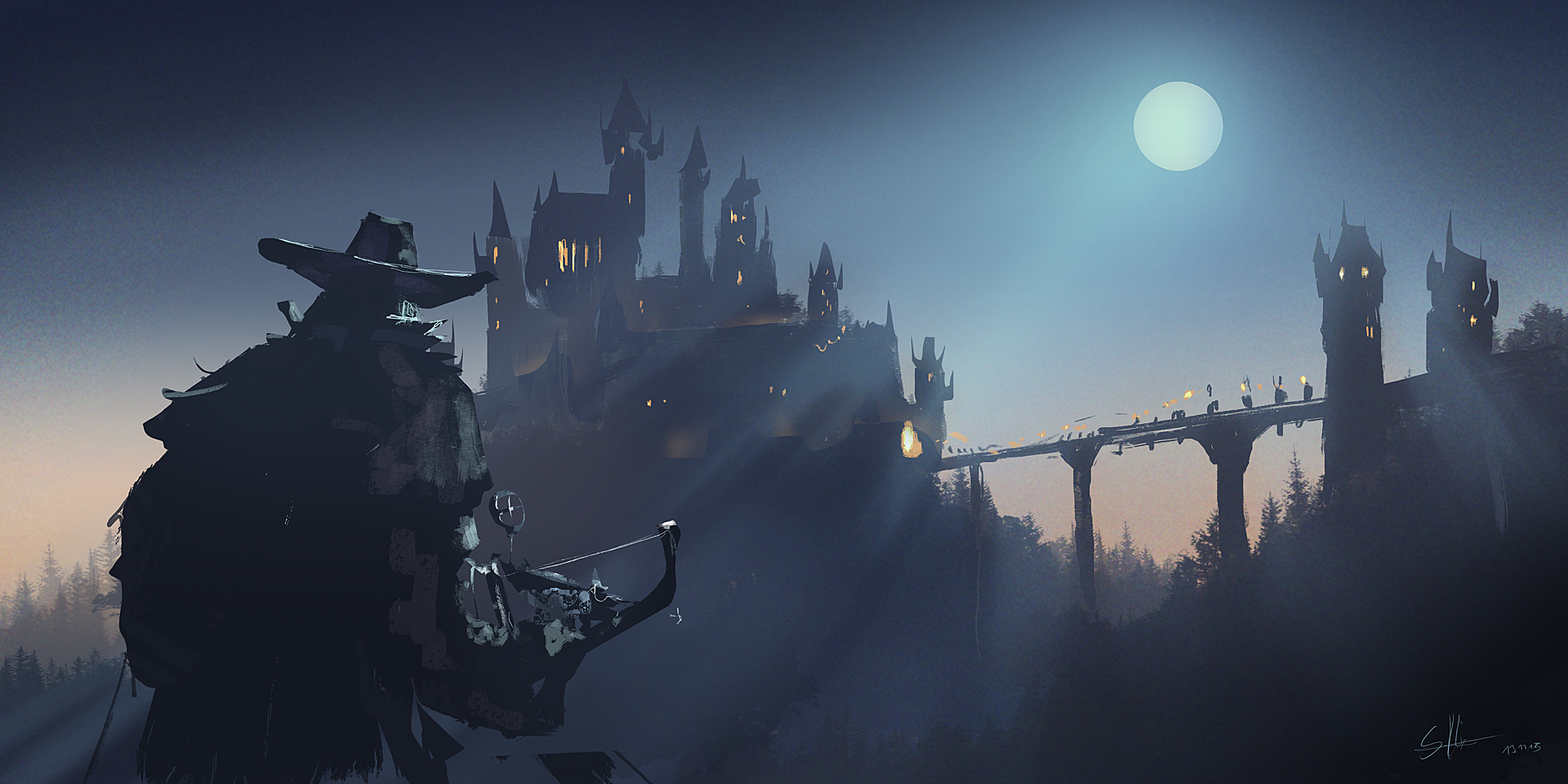 “Vampire Hunter” sketch for FB daily spitpaint group (30 min)