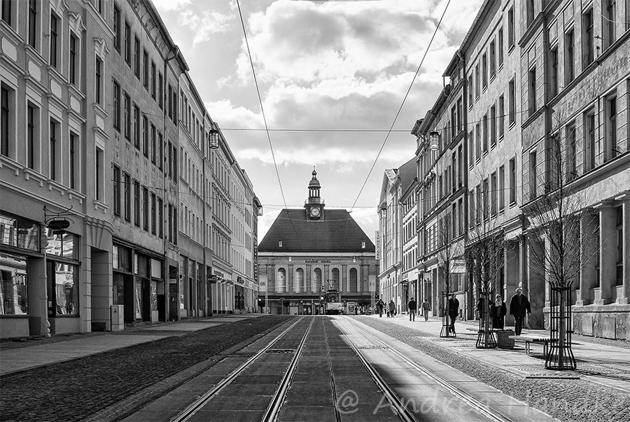 Berliner Straße, Blick zum Bahnhof