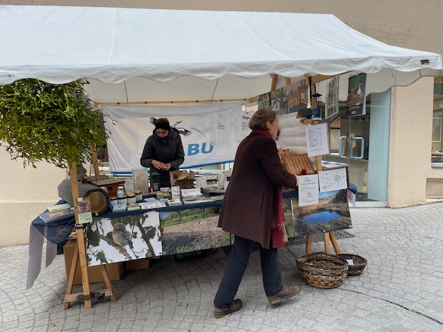 NABU-Stand auf dem Tübinger Weihnachtsmarkt 2023