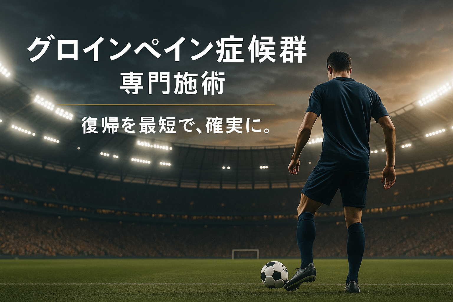 グロインペイン症候群で悩むサッカー選手へ。