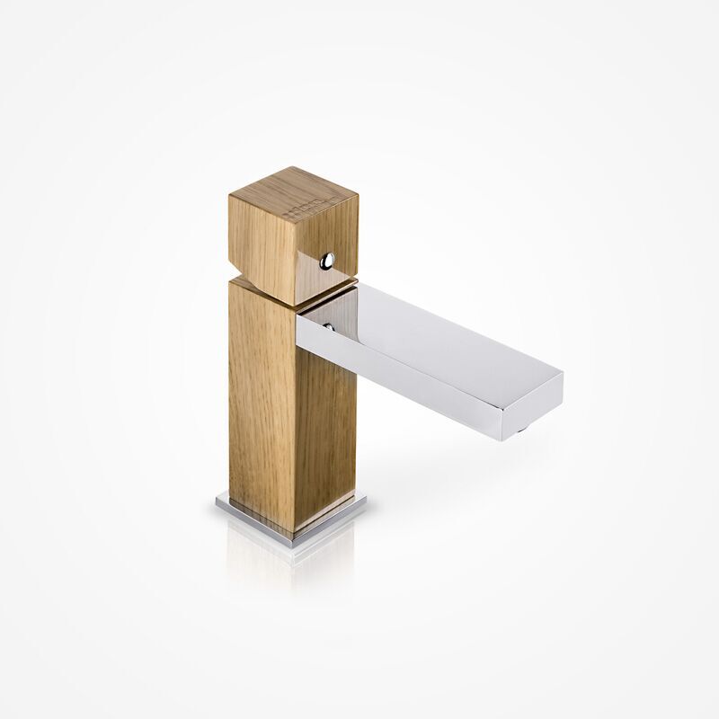Niedrige Waschtischarmatur GHD02 (Ausführung Eiche)