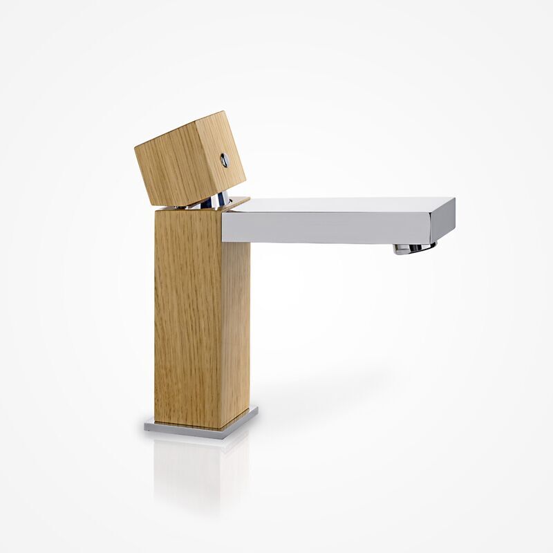 Niedrige Waschtischarmatur GHD02 (Ausführung Eiche)