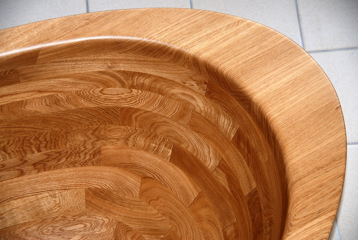 Holzbadewanne BAULA in Eiche (Detail)