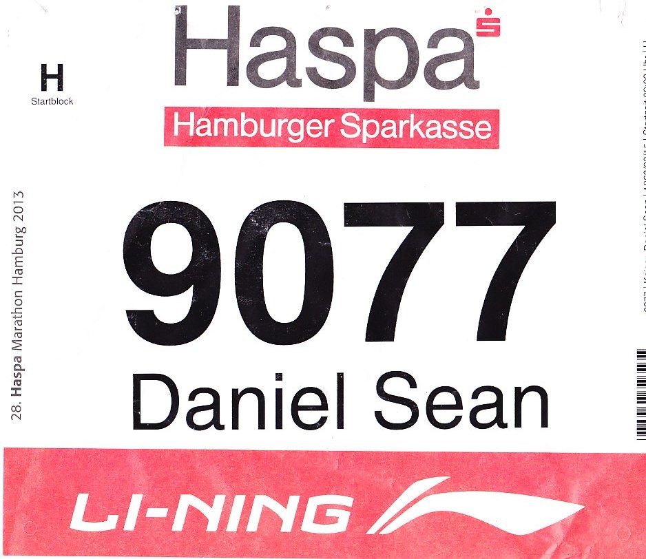 Hamburg Marathon 2013 - Startnummer