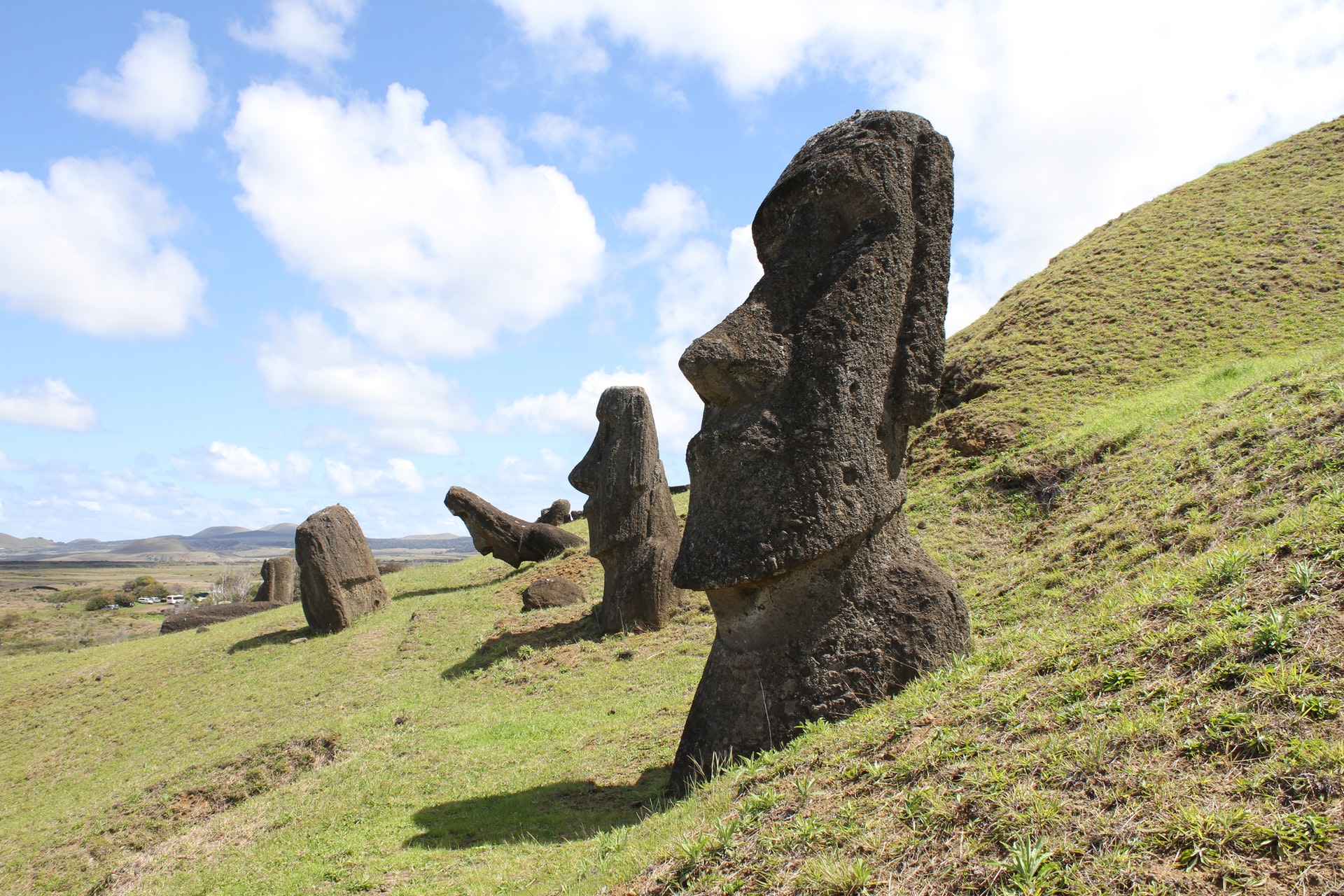 Moai Steinstatuen auf der Osterinsel