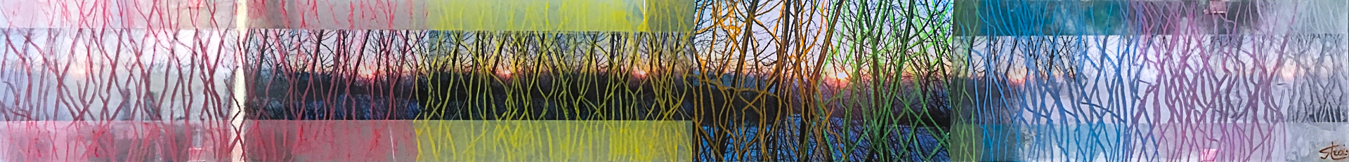 03_Die Freude  | 19x150  |  Mischtechnik Kreide Foto auf Plexiglas