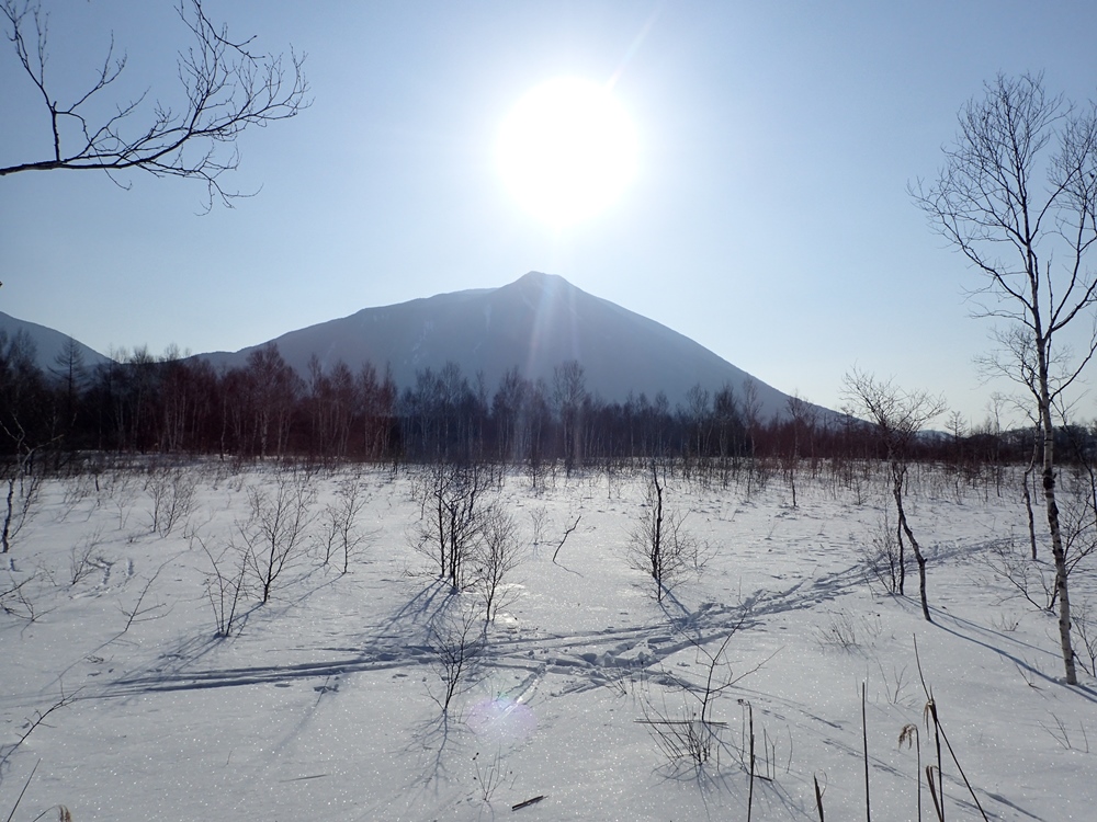 戦場ヶ原から見える男体山