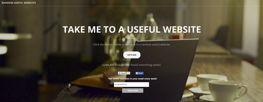 ランダムで便利なサイトを表示してくれる Random Useful Websites スタートアップ紹介ブログcool Web Service