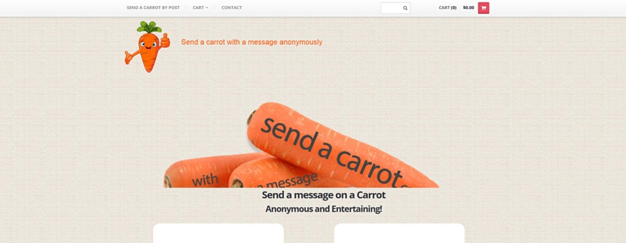 SEND A CARROT BY POST