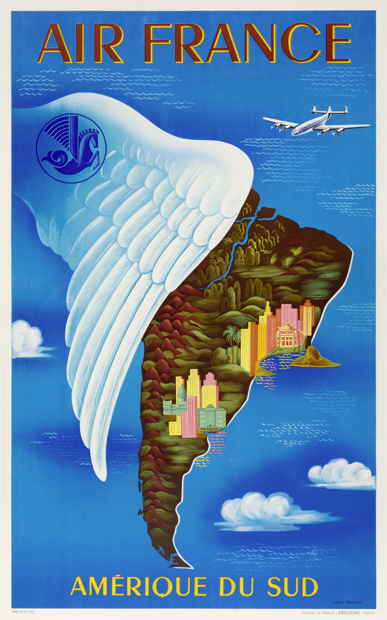 Famous Vintage PosterArtists Original Vintage Airline Posters