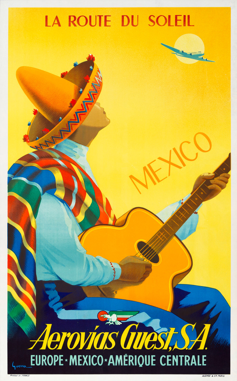 Famous Vintage PosterArtists Original Vintage Airline Posters