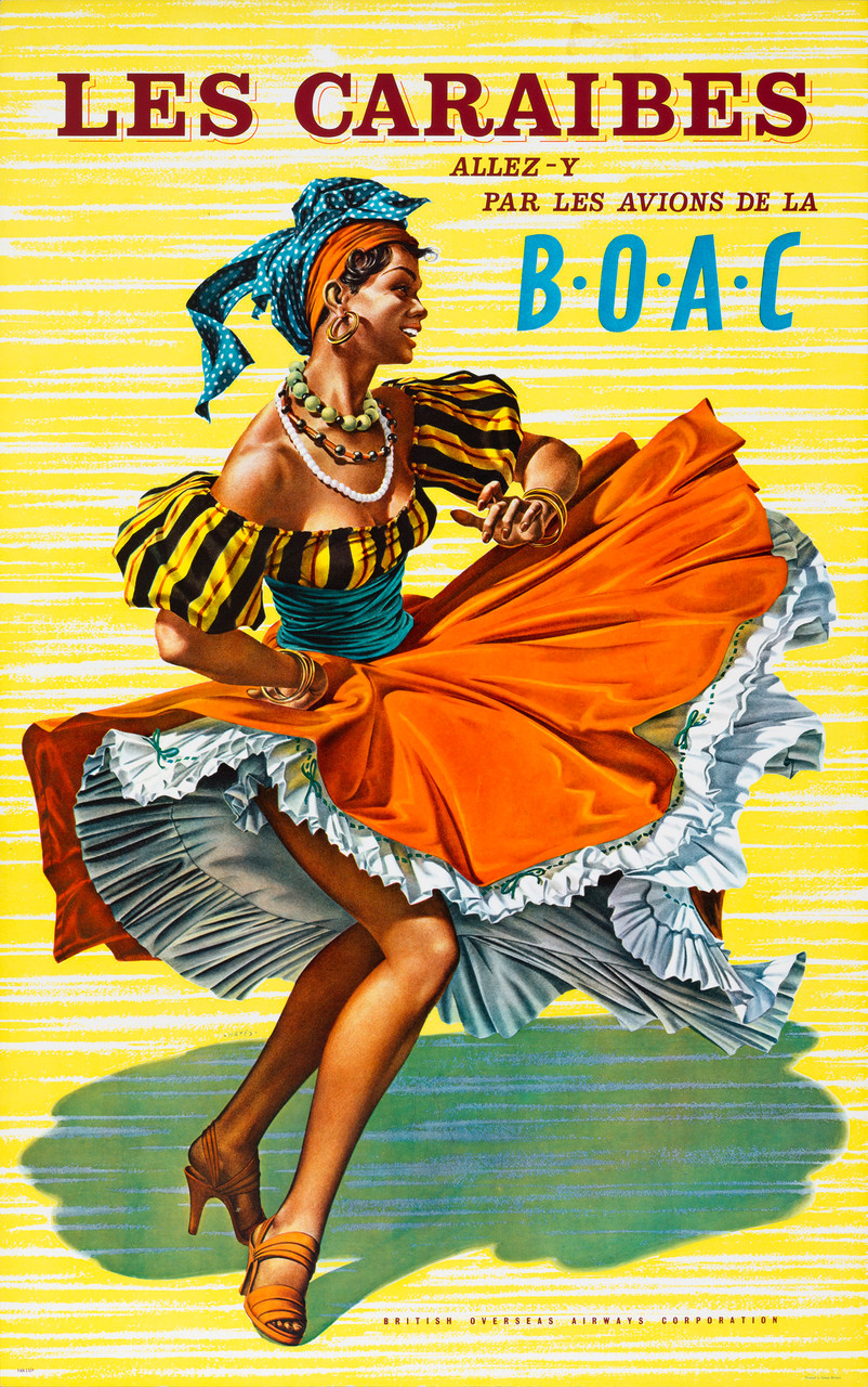 Famous Vintage PosterArtists Original Vintage Airline Posters