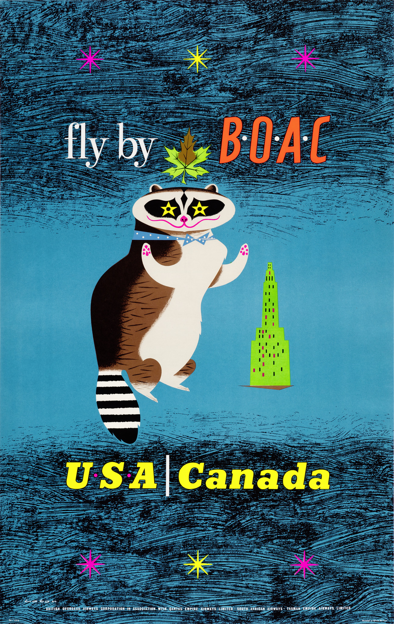 Famous Vintage PosterArtists Original Vintage Airline Posters