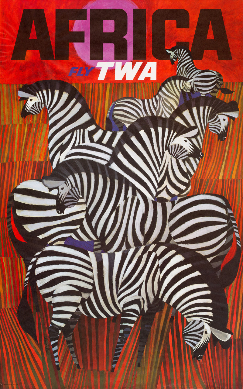 Famous Vintage PosterArtists Original Vintage Airline Posters