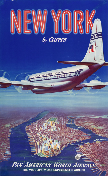 Pan Am Airline Travel Poster reproduction. London
