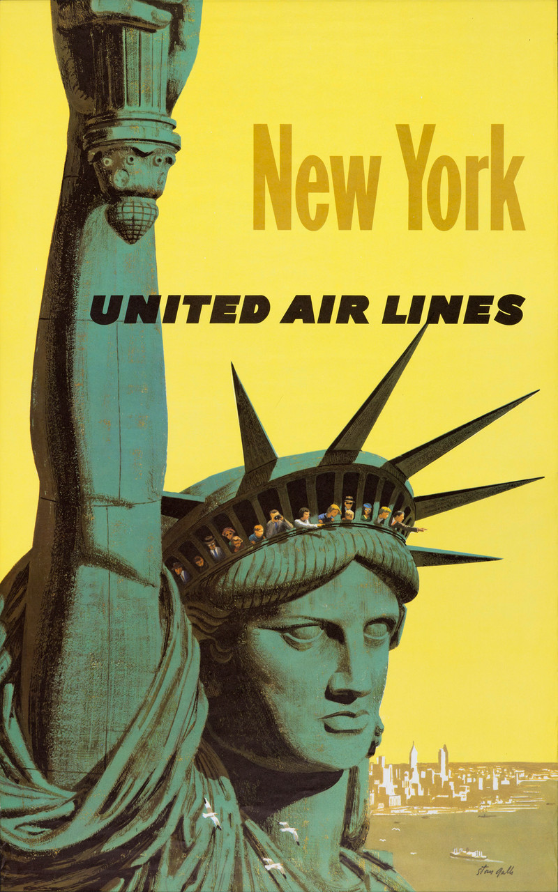 Famous Vintage PosterArtists Original Vintage Airline Posters