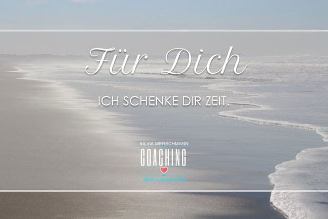 Strand und Meer mit Text.