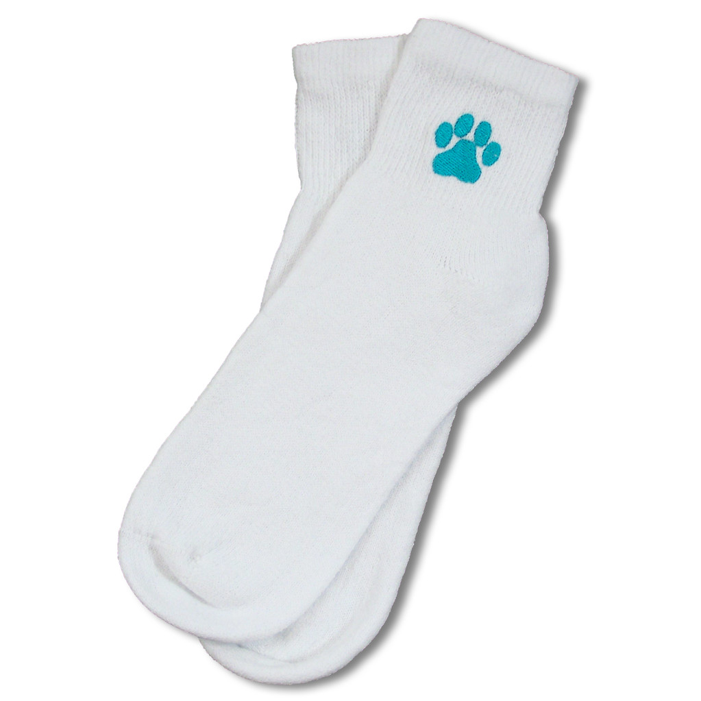 Embroidered Paw Print Socks by Working Dog Designs Working Dog
